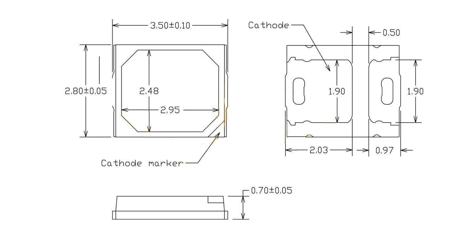 Светодиод SMD 2835