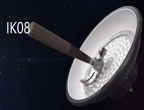 Пример заявления IK08 для промышленного LED-светильника UFO