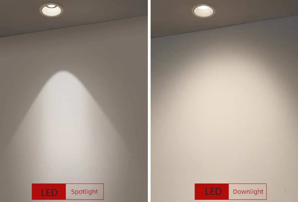 Сравнение даунлайта и спота